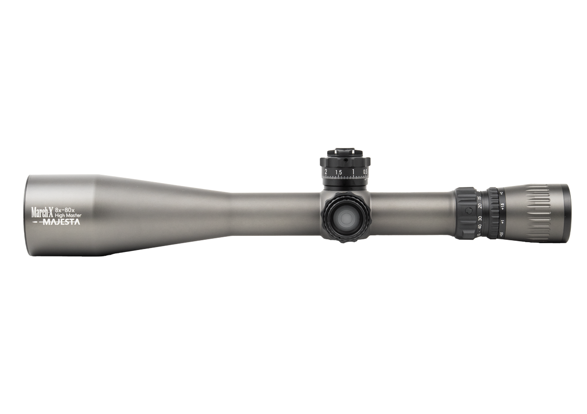 March-X 8-80x56mm (High Master, MIL, Tactical, Illumi, Shuriken lock, Grey)