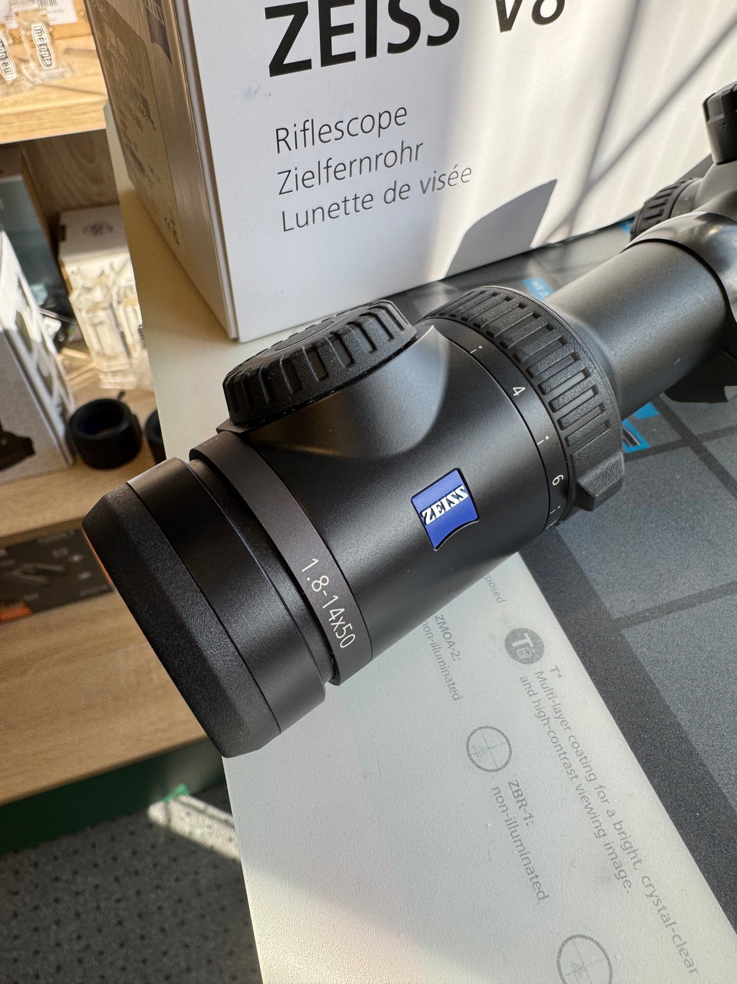 Zeiss V8 1,8-14x50 inkl Henneberger Blaser montasje, Brukt!