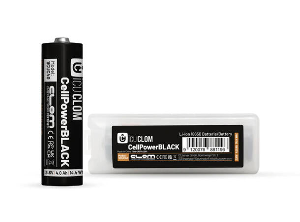 ICU 18650 batteri 4000mAh (svart)