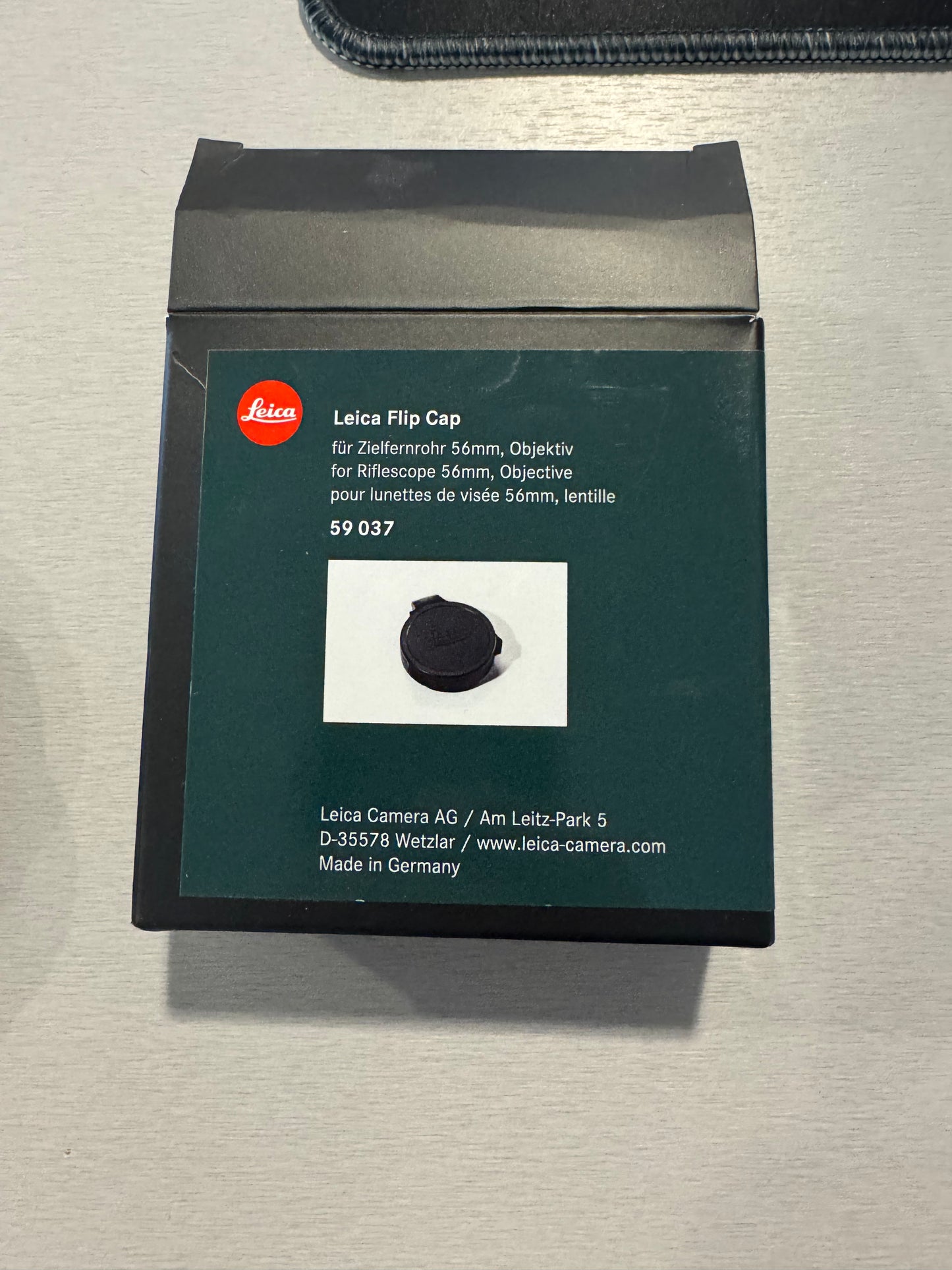 Leica Flip Cap 56mm, Objective