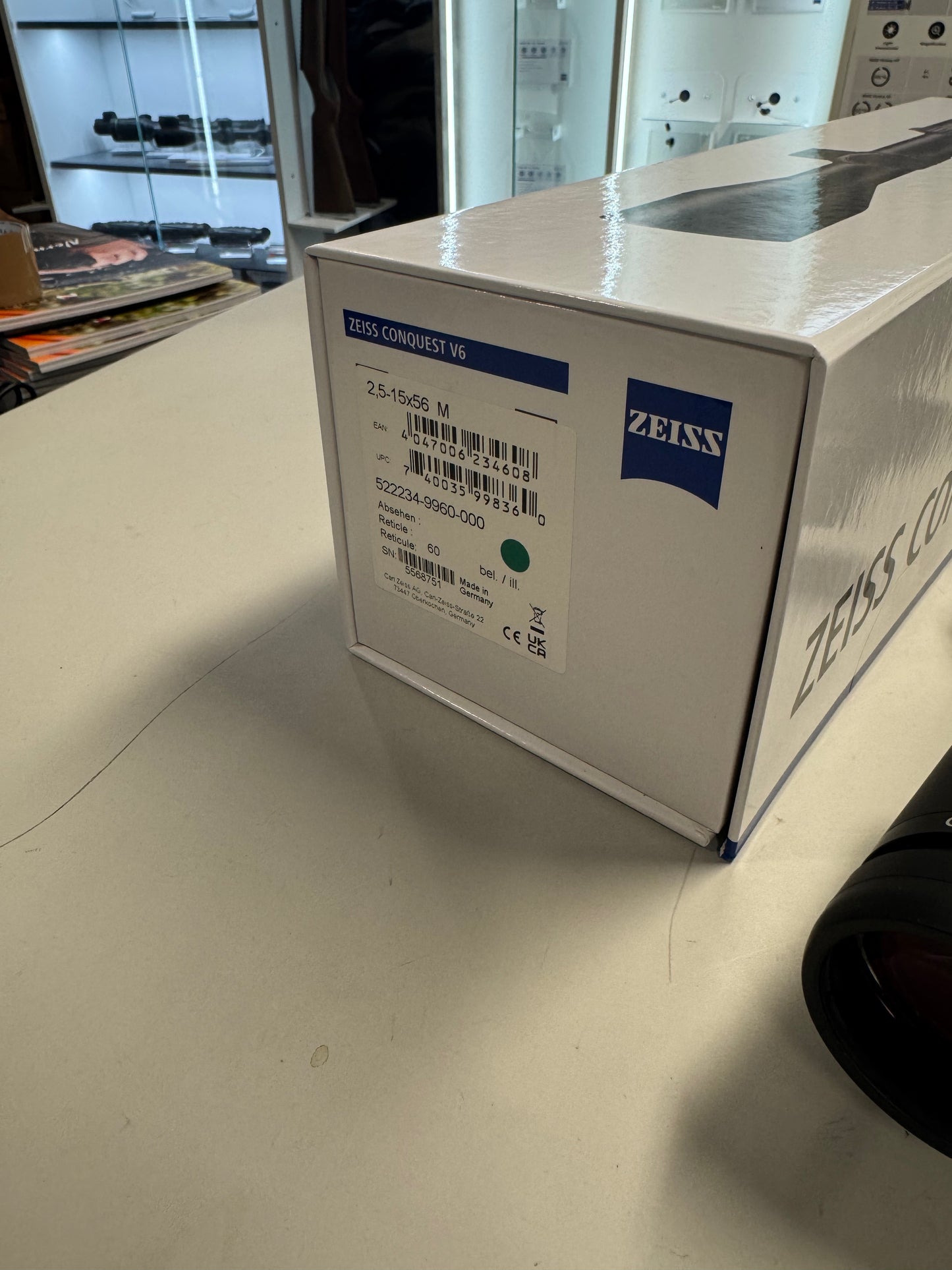 Zeiss V6 2,5-15x56 M inkl Rusan QR montasje til Blaser